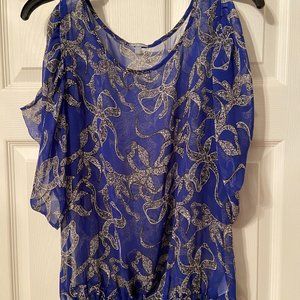 Charlotte Russe Blue Blouse Medium Women's Size